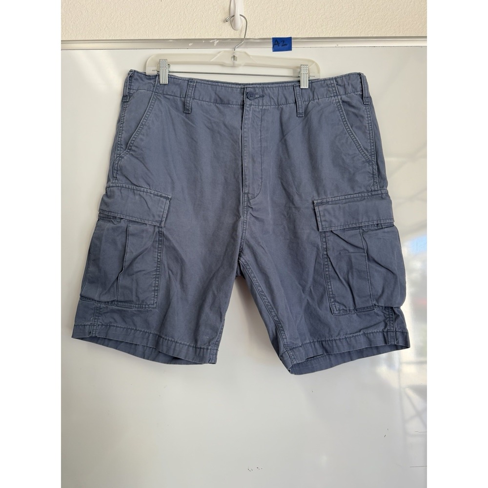 Cargo Shorts Mens Size 40 Gray Levis Relaxed Baggy Canvas Y2K Streetwear Skater